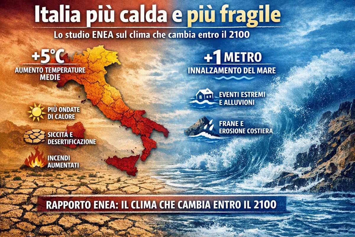 Italia più calda e più fragile: lo studio ENEA sul clima che cambia entro il 2100